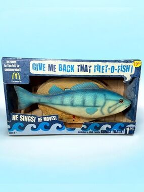 Frankie The Fish Singing Wall Mountable McDonalds Filet-o-fish 2009 Collectors